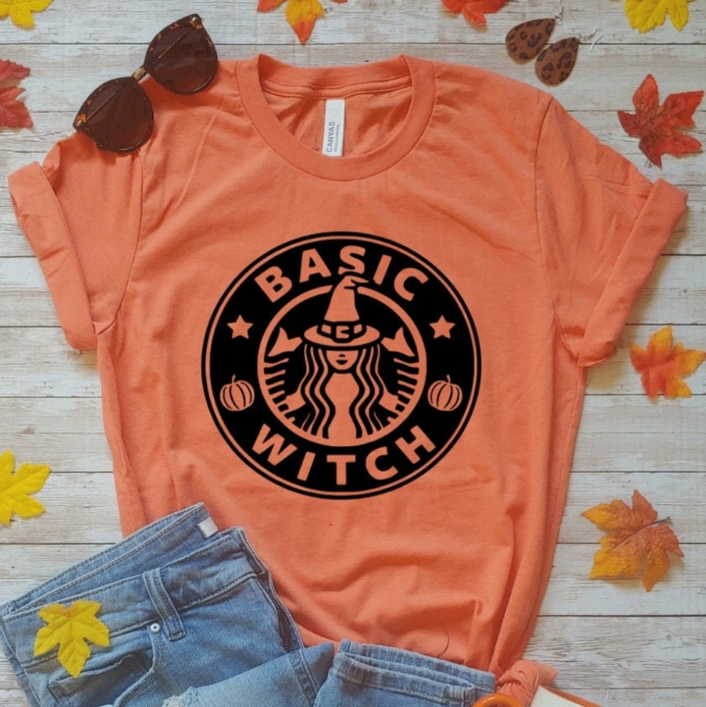 Halloween Basic witch starbucks shirt